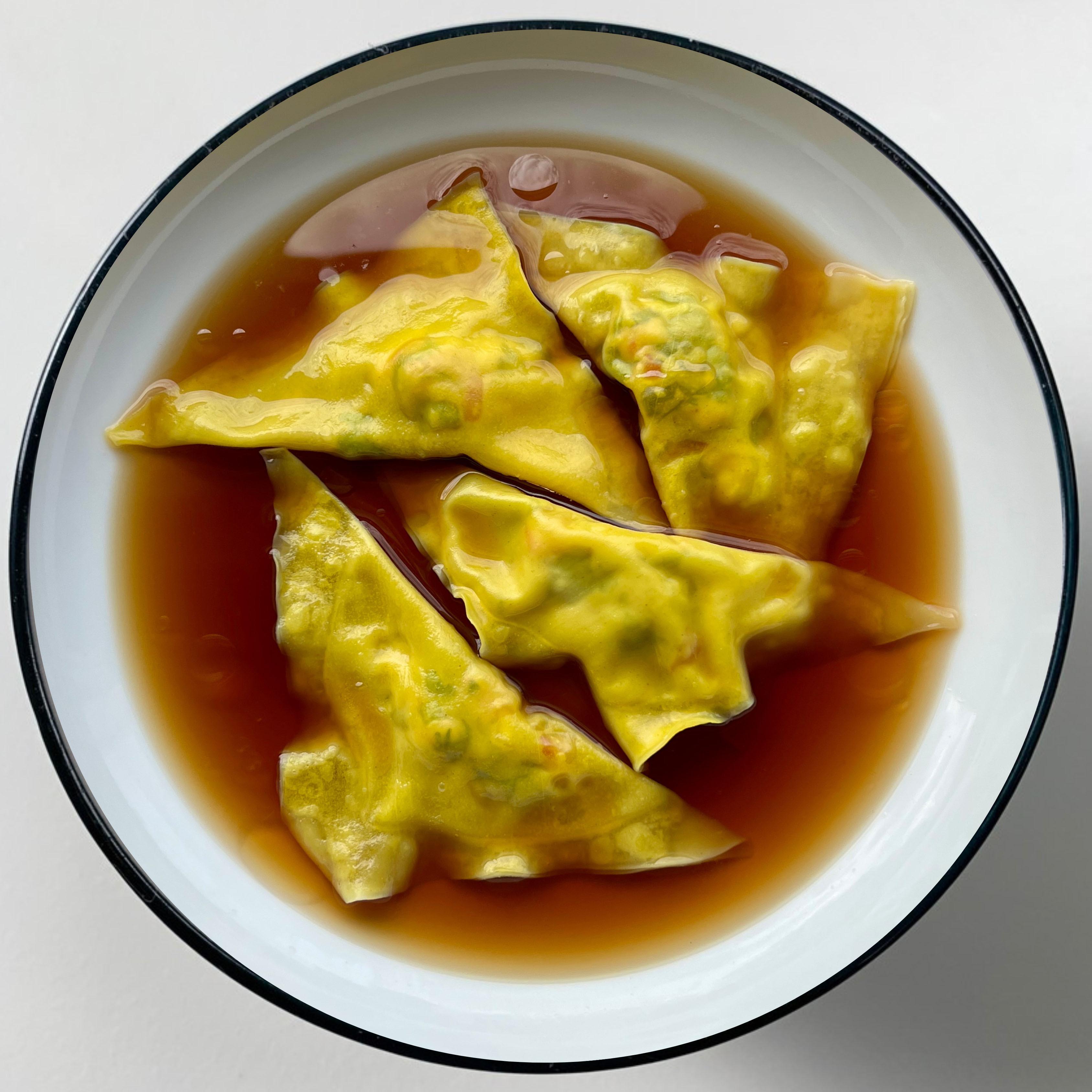 Pad Krapow Folded Dumpling Soup