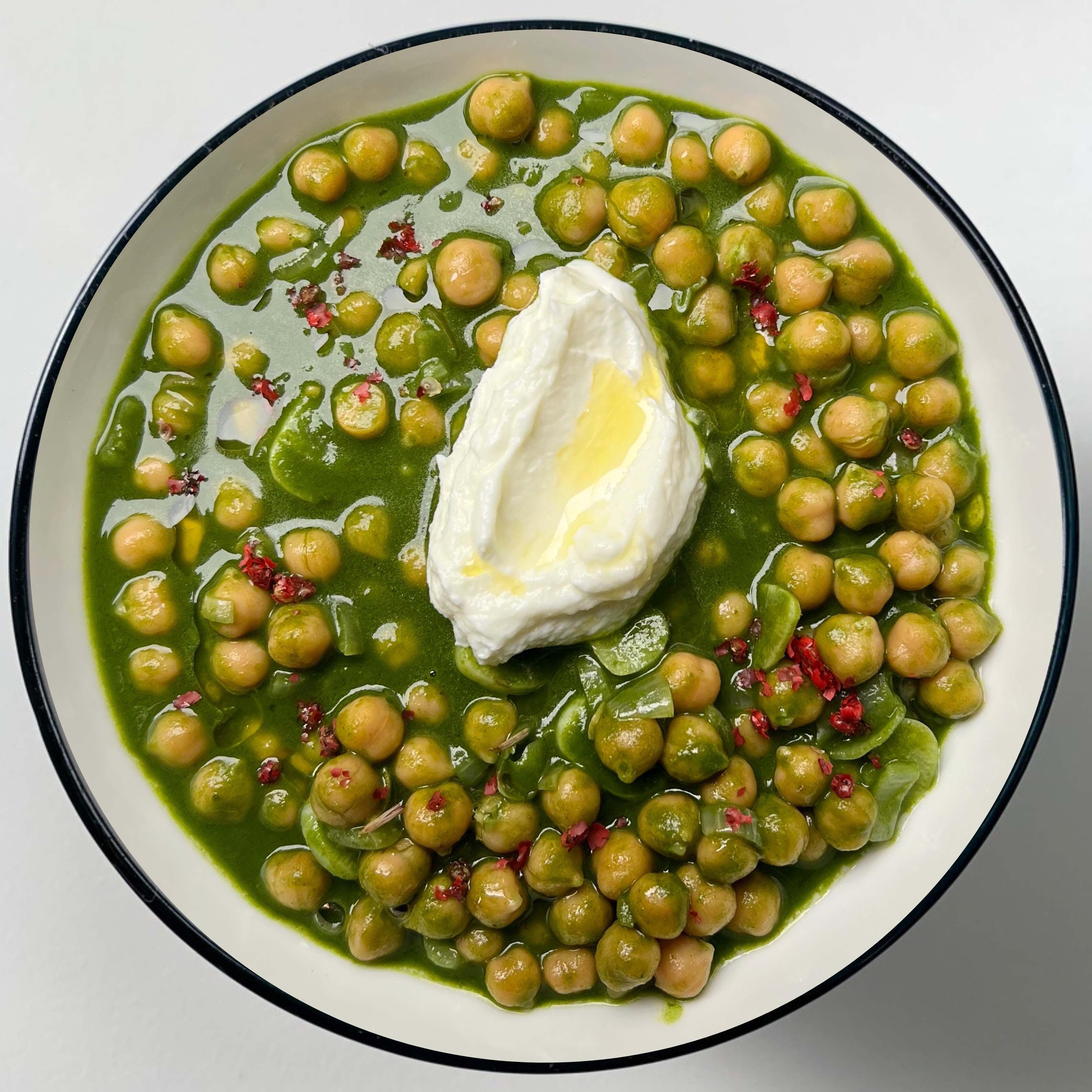 Super Green Brothy Chickpeas