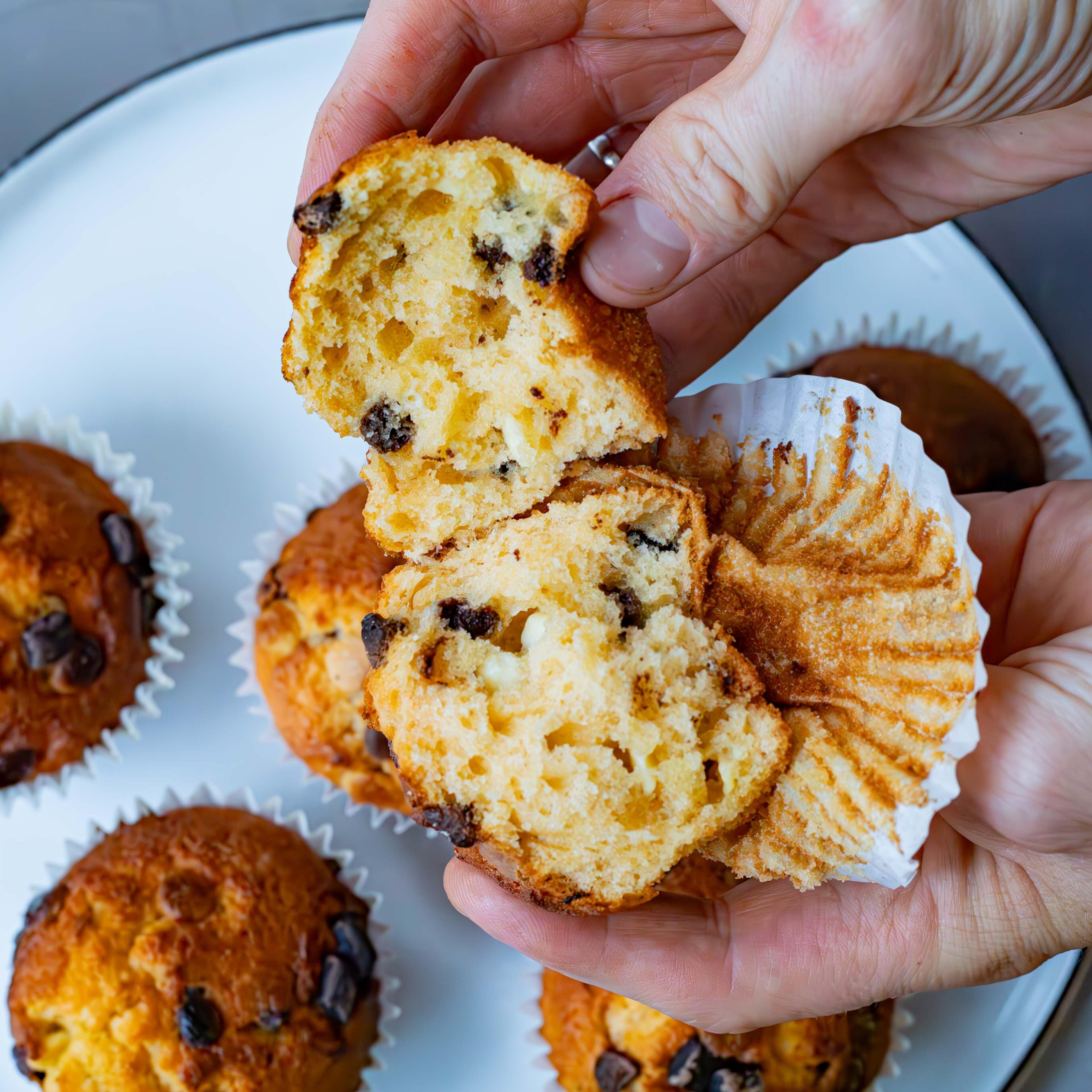 Triple Chocolate Chip Muffins