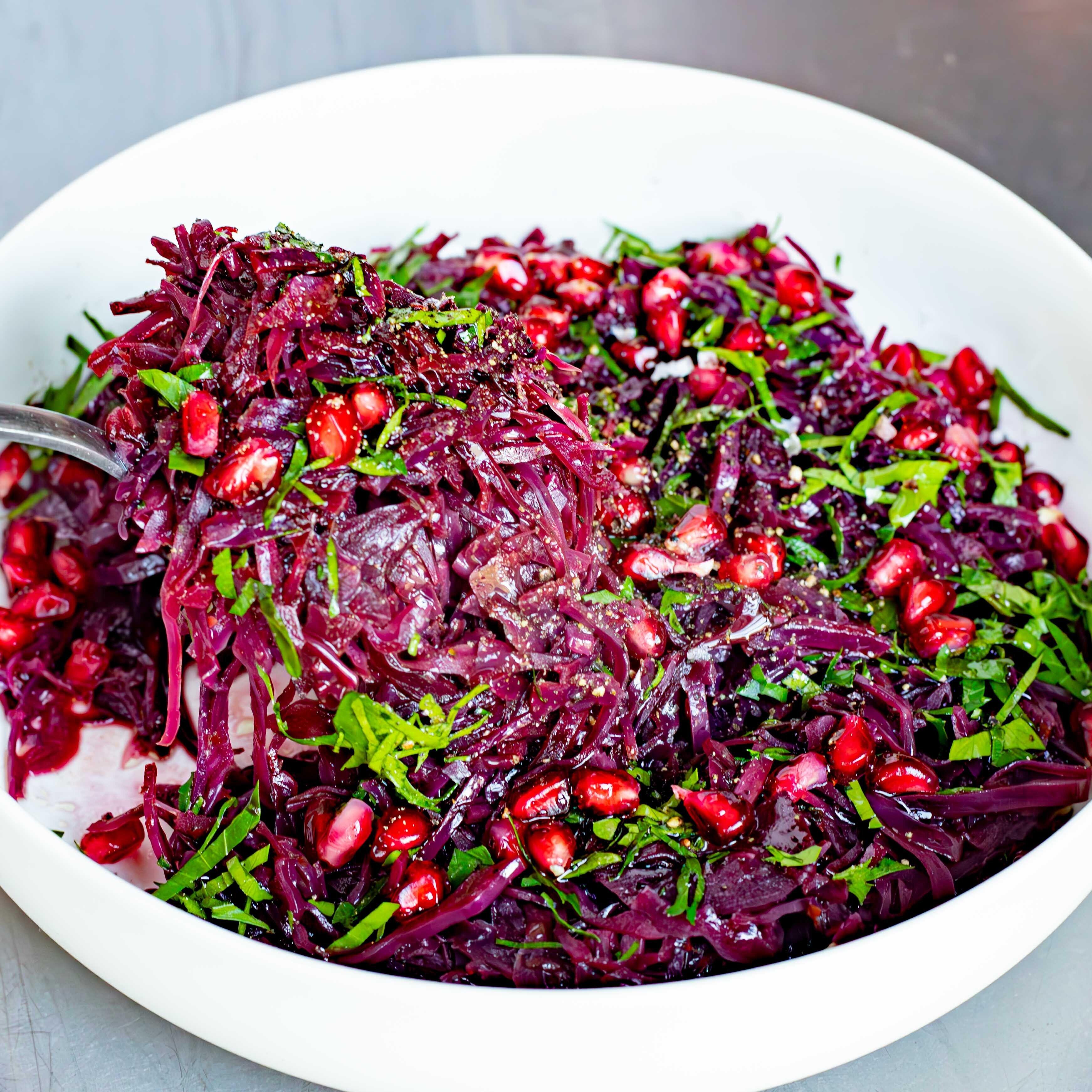 Spiced Red Cabbage with Pomegranate Molasses & Orange