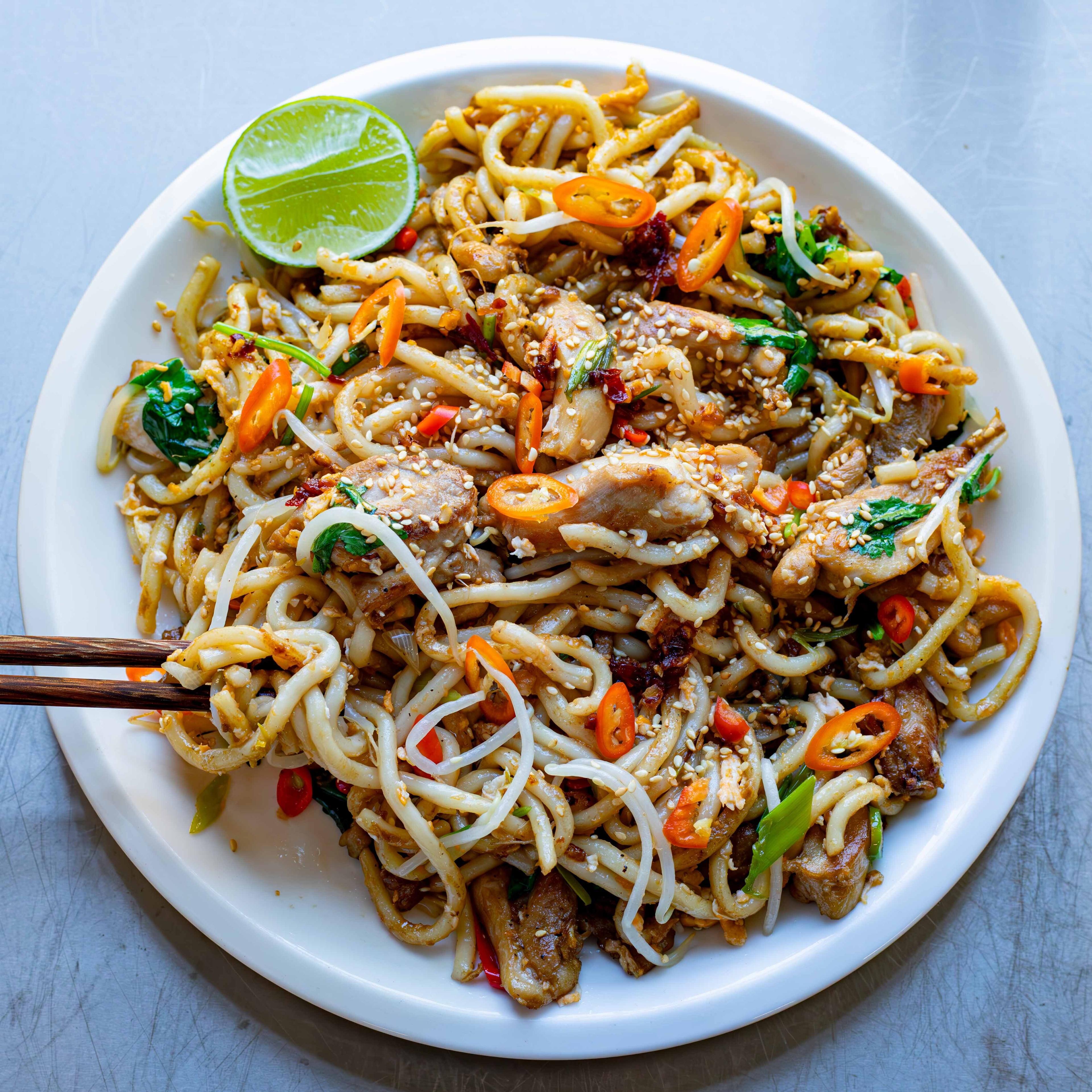 Spicy Ginger Chicken Udon