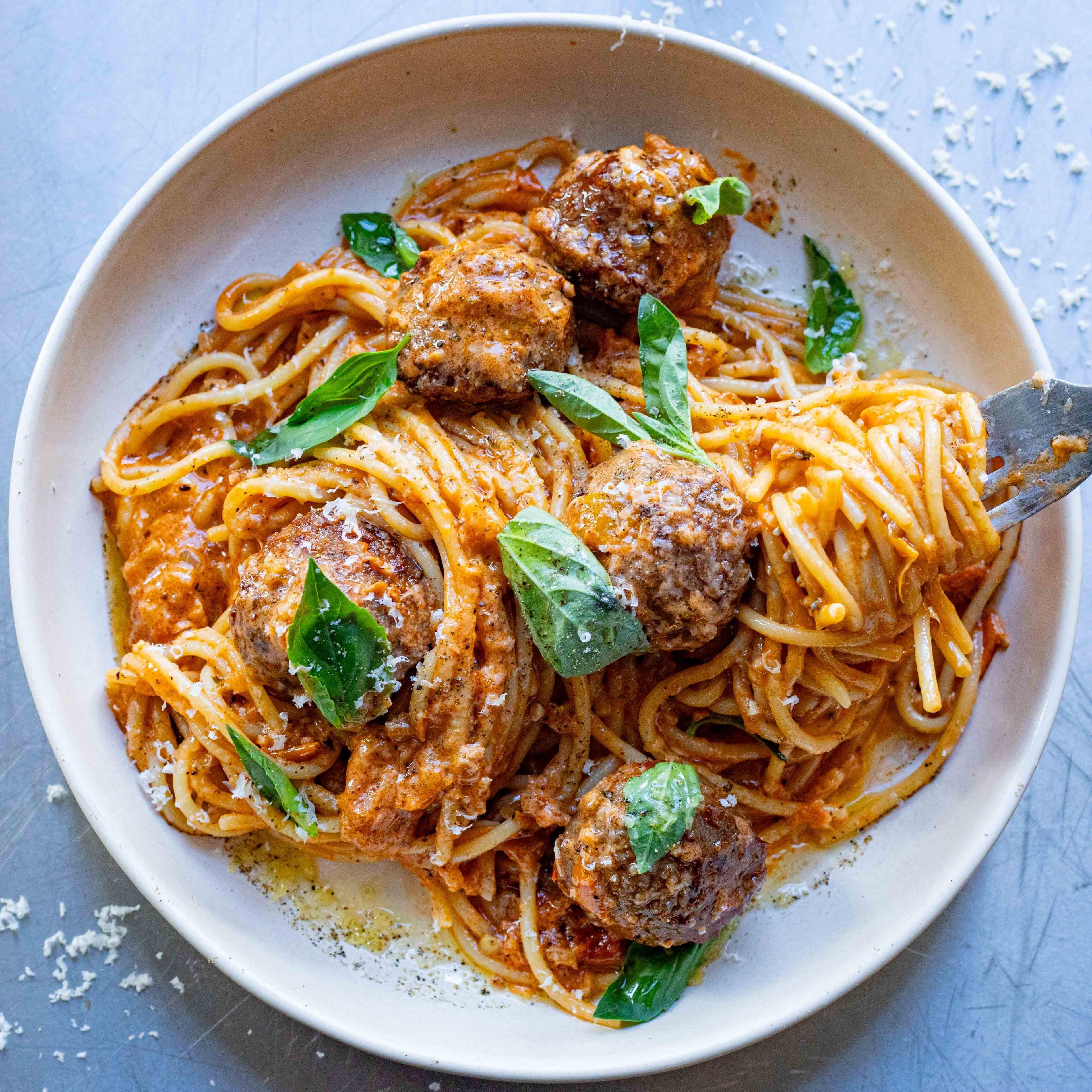 Marry Me Spaghetti Meatballs