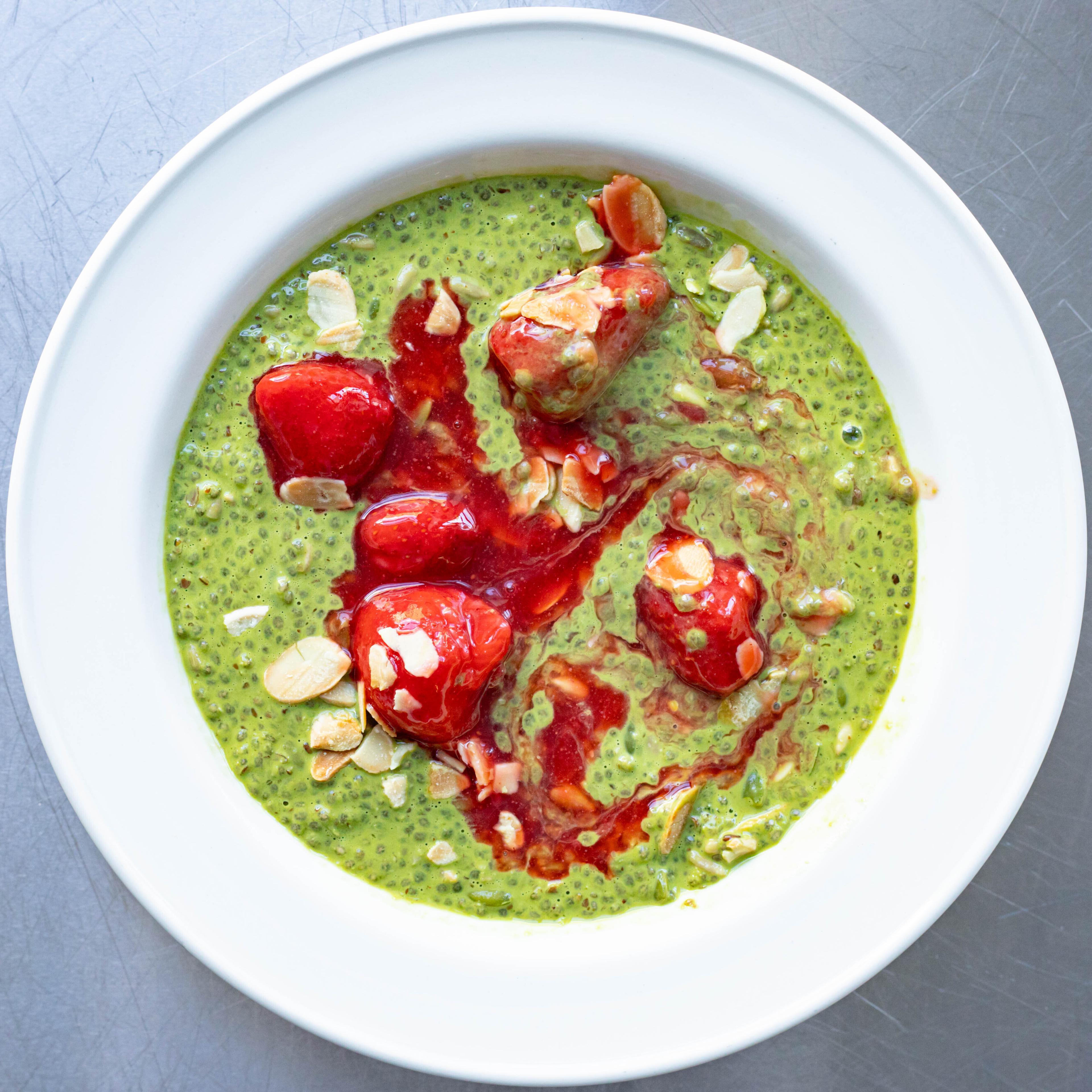 Matcha Chia Bowl with Strawberry