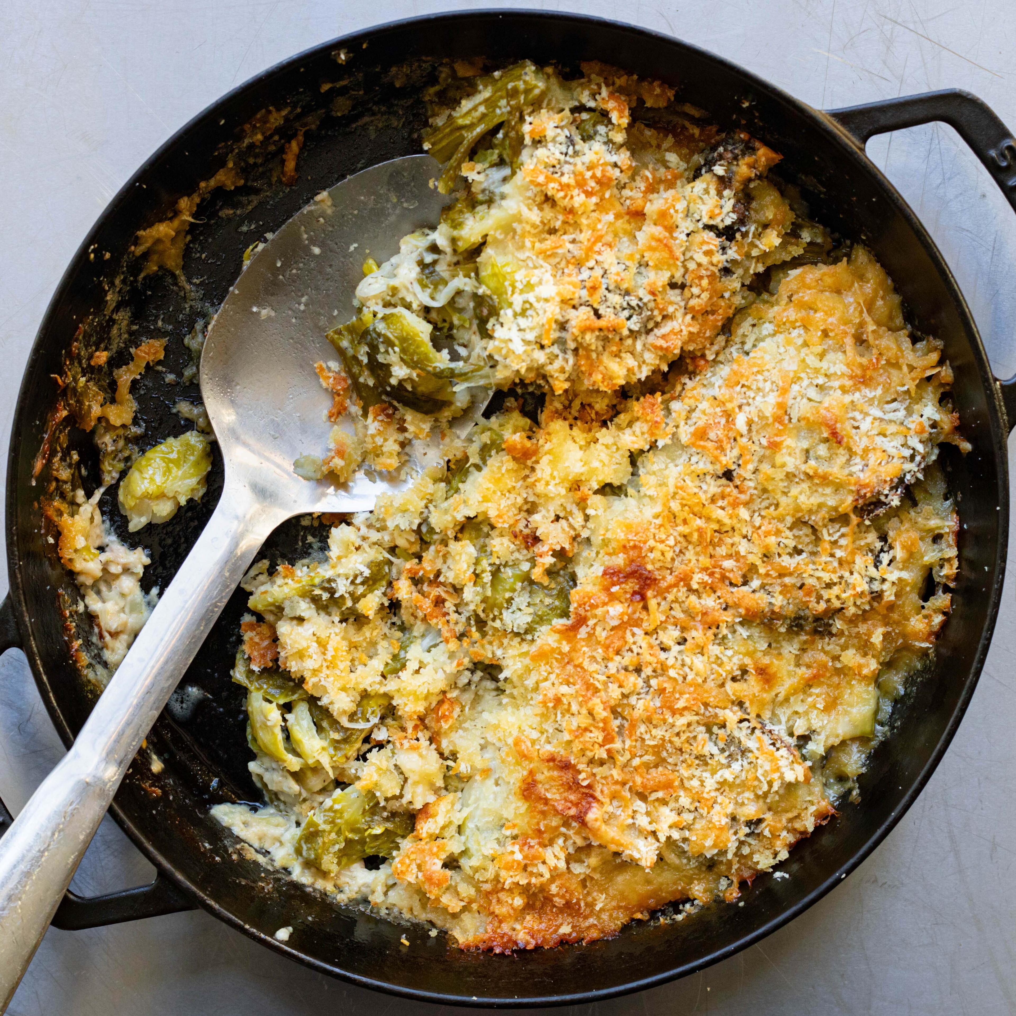 Cheesy Sprout Gratin