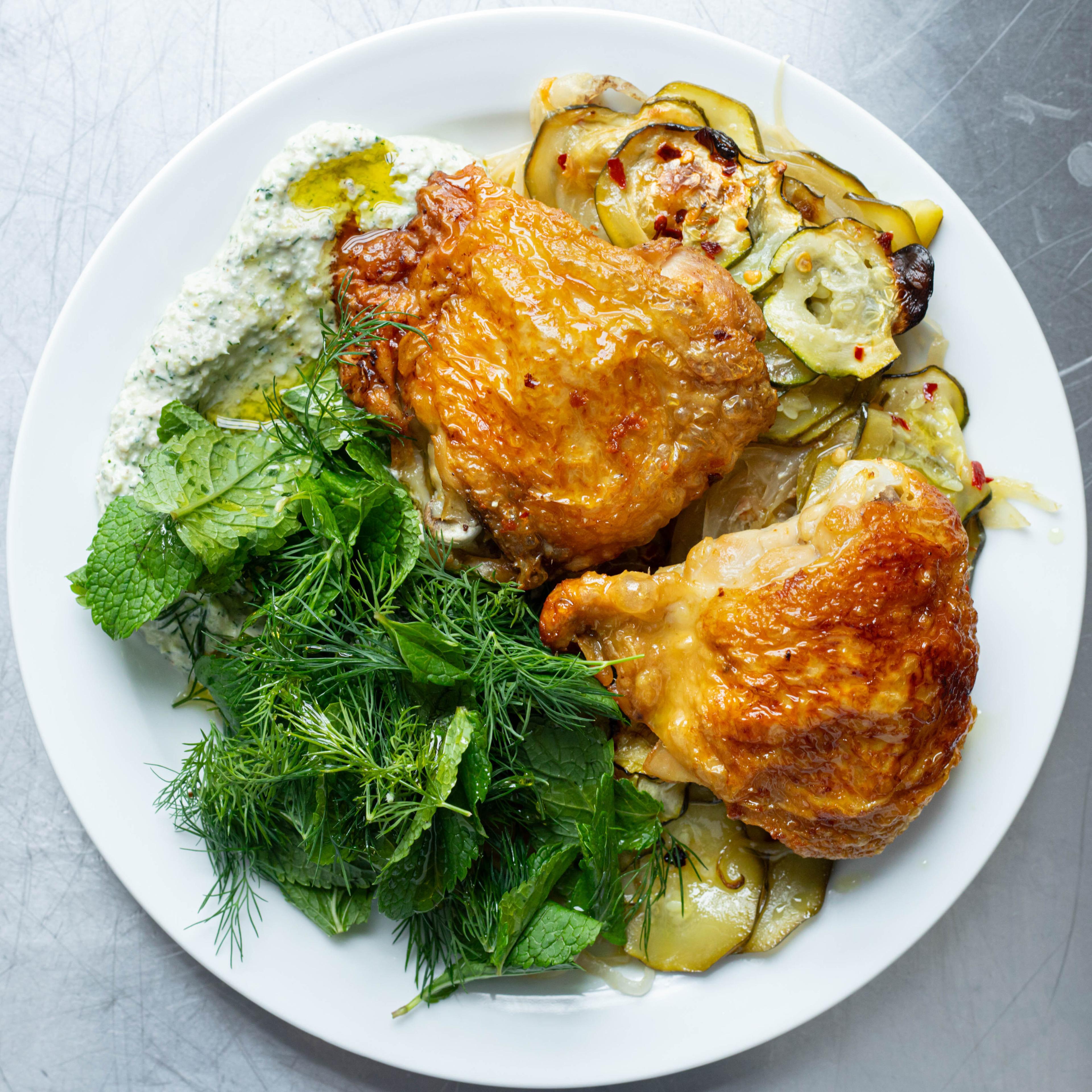 Double Courgette Chicken Dinner