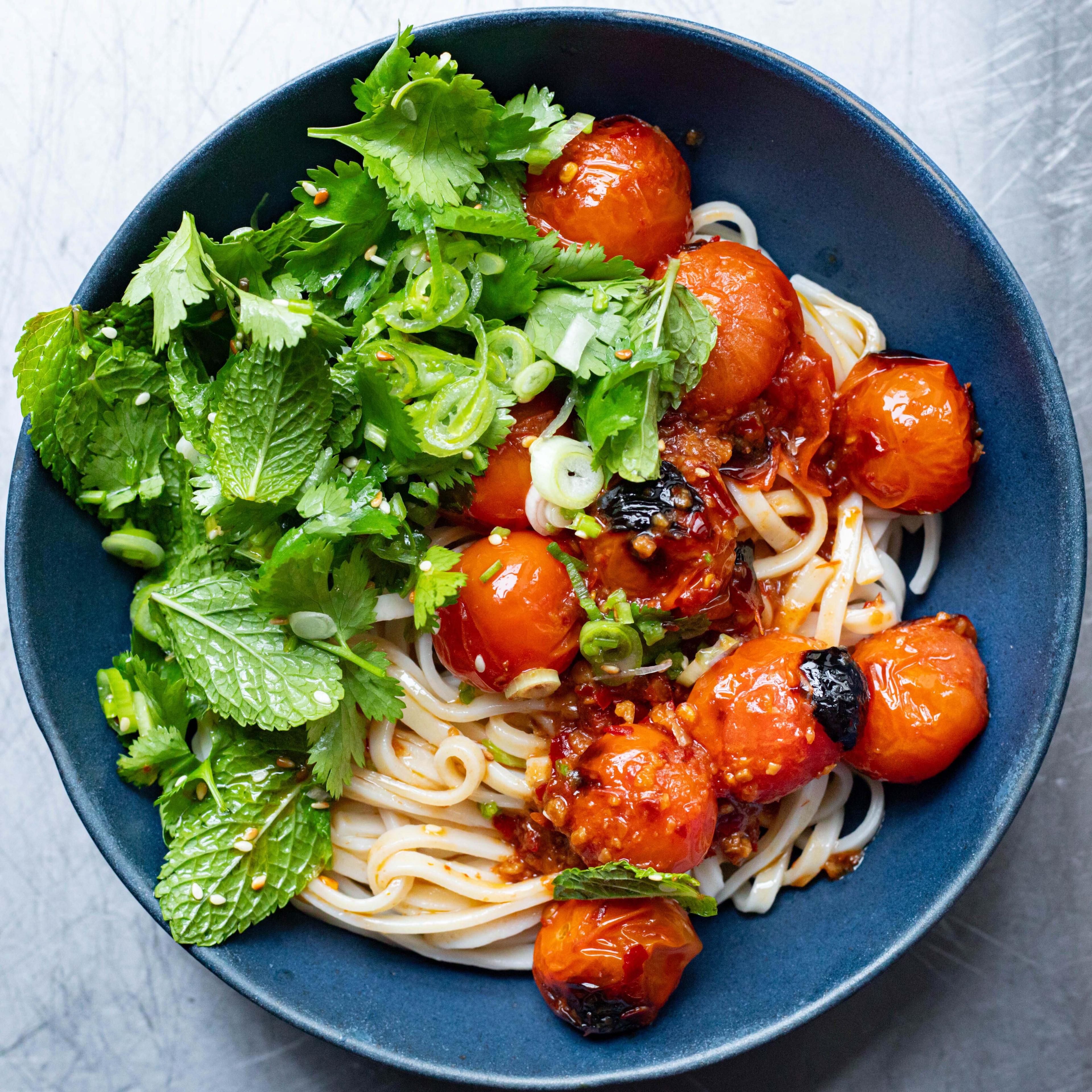 Grilled Tomato and Chilli Noodles