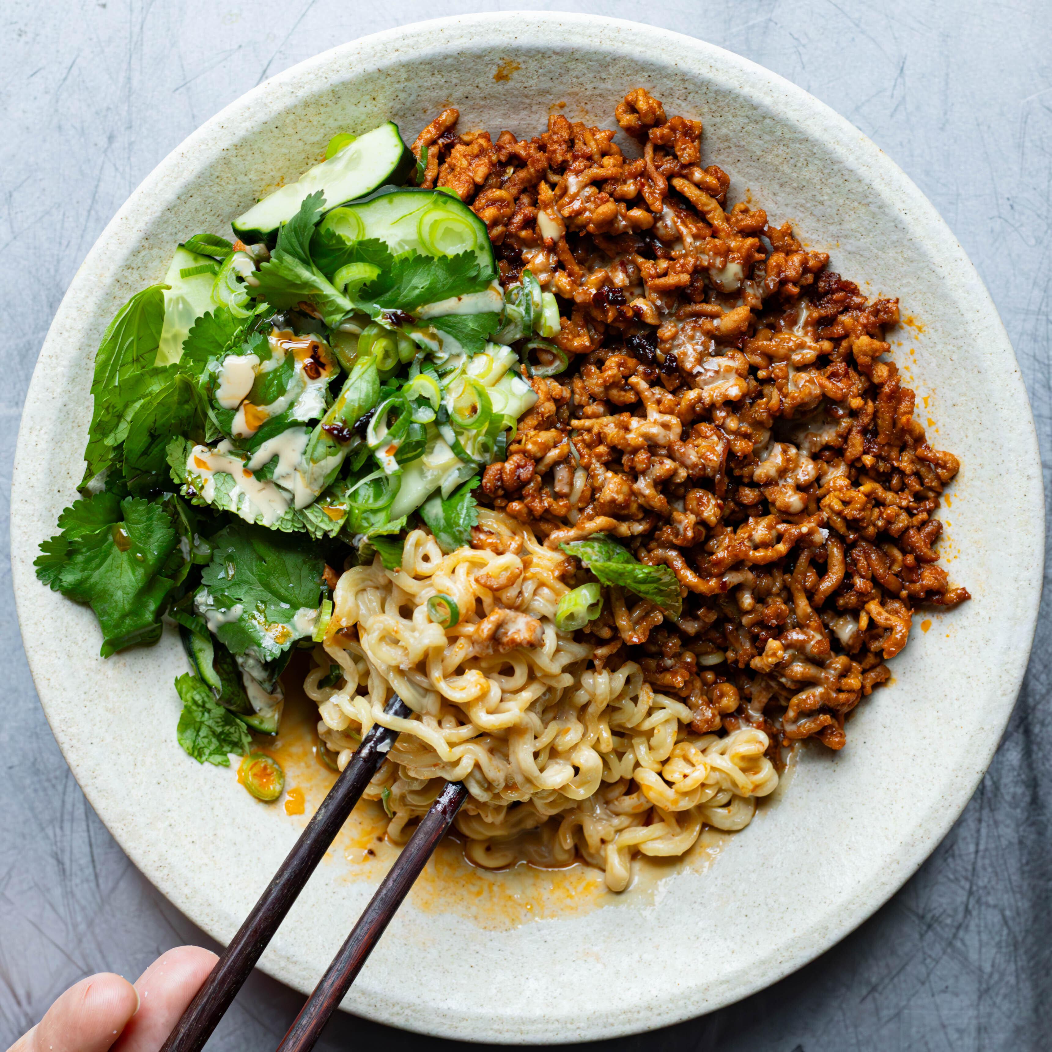 Spicy Pork Sesame Noodles