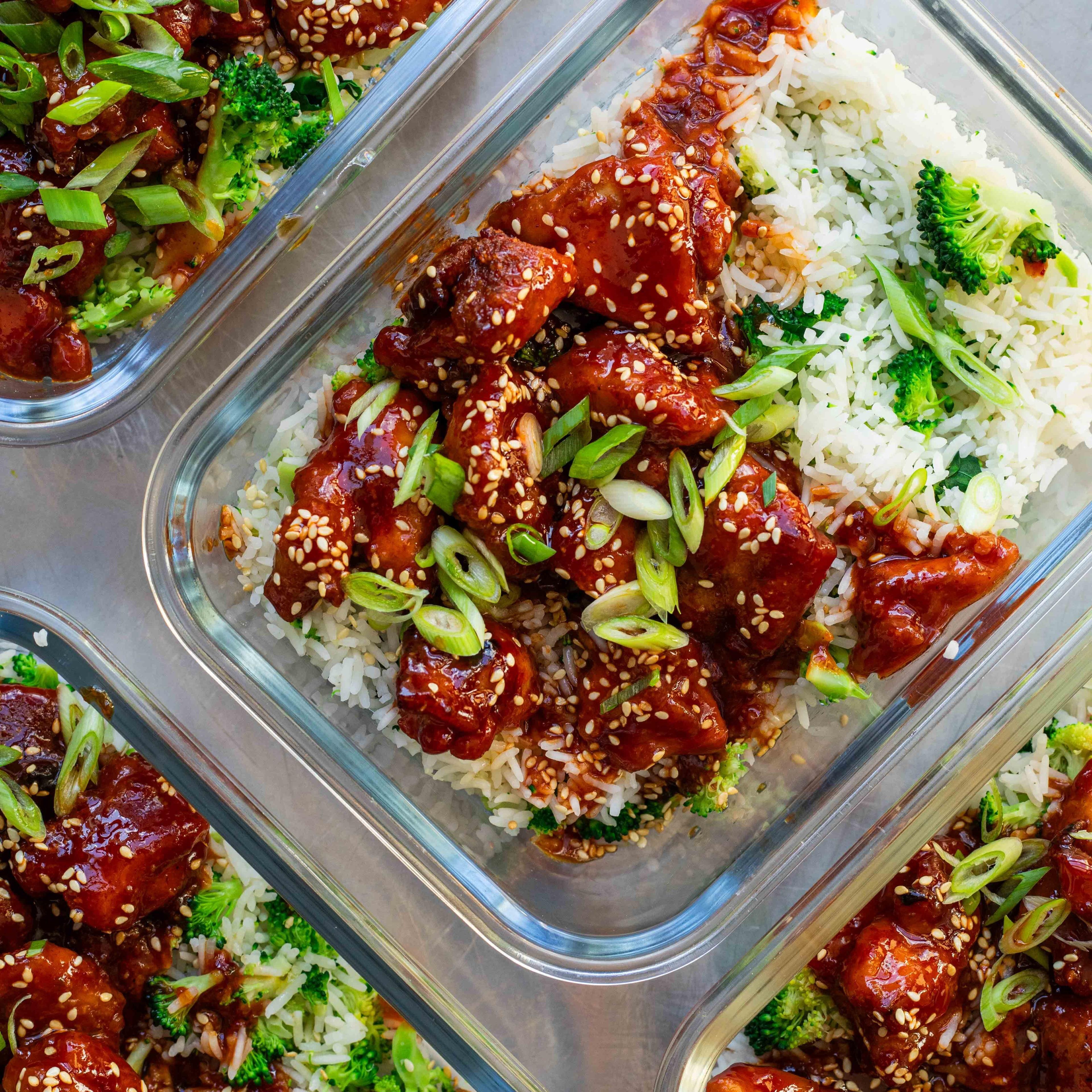 Lunch Box: Honey Garlic Chicken with Broccoli Rice