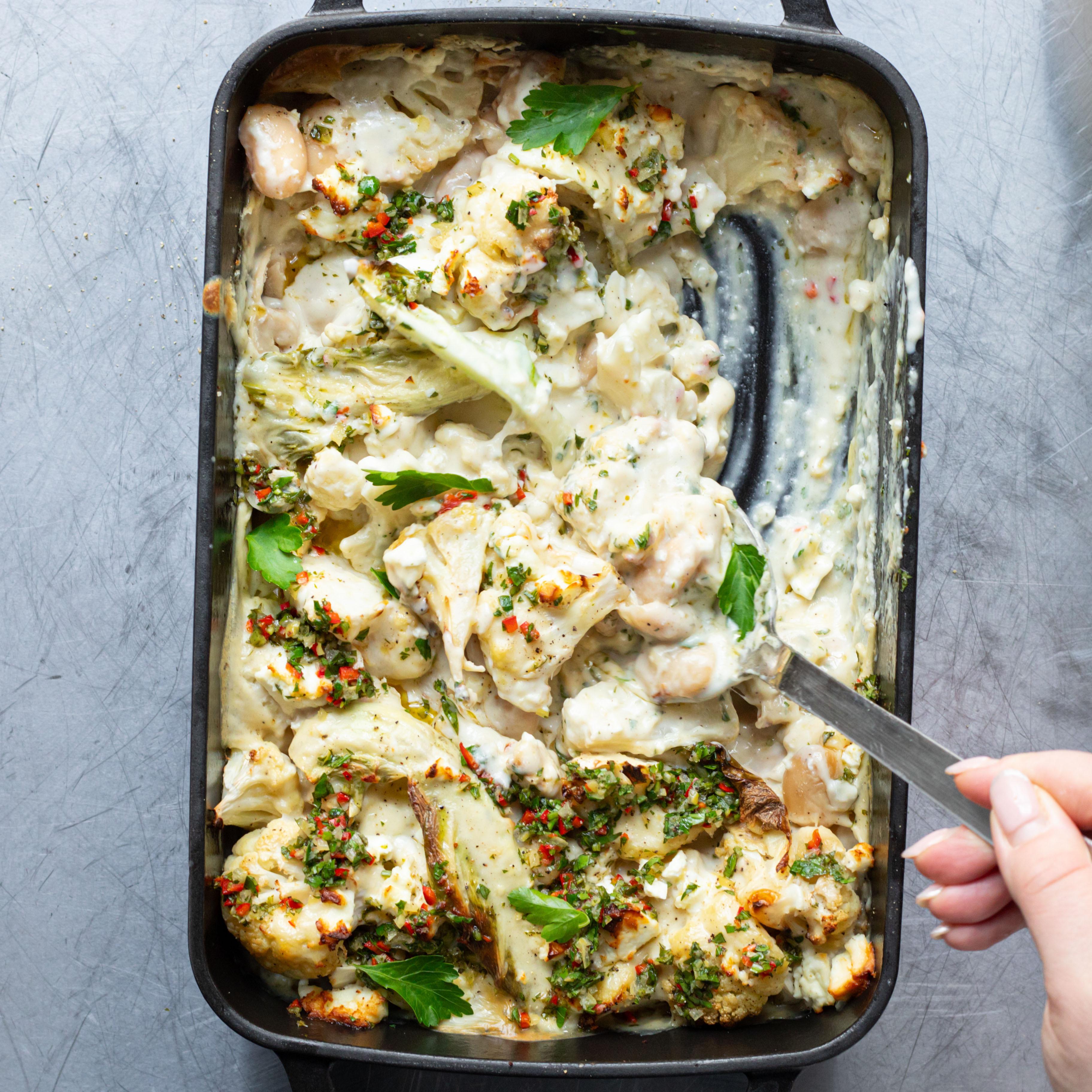 Cauliflower Cheese Beans with Preserved Lemon Salsa 2