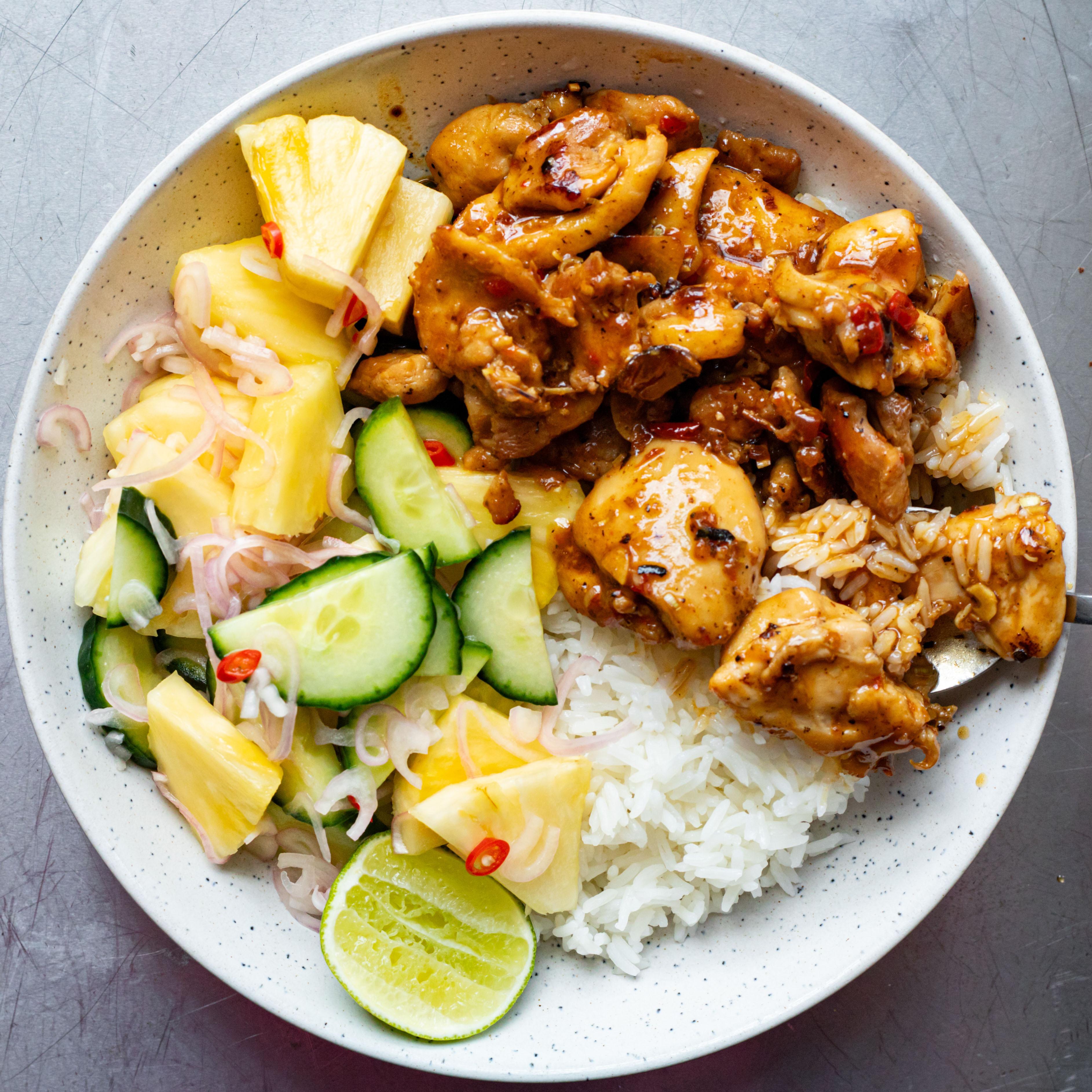 Sweet Chilli & Lemongrass Chicken with Spicy Pineapple Salad