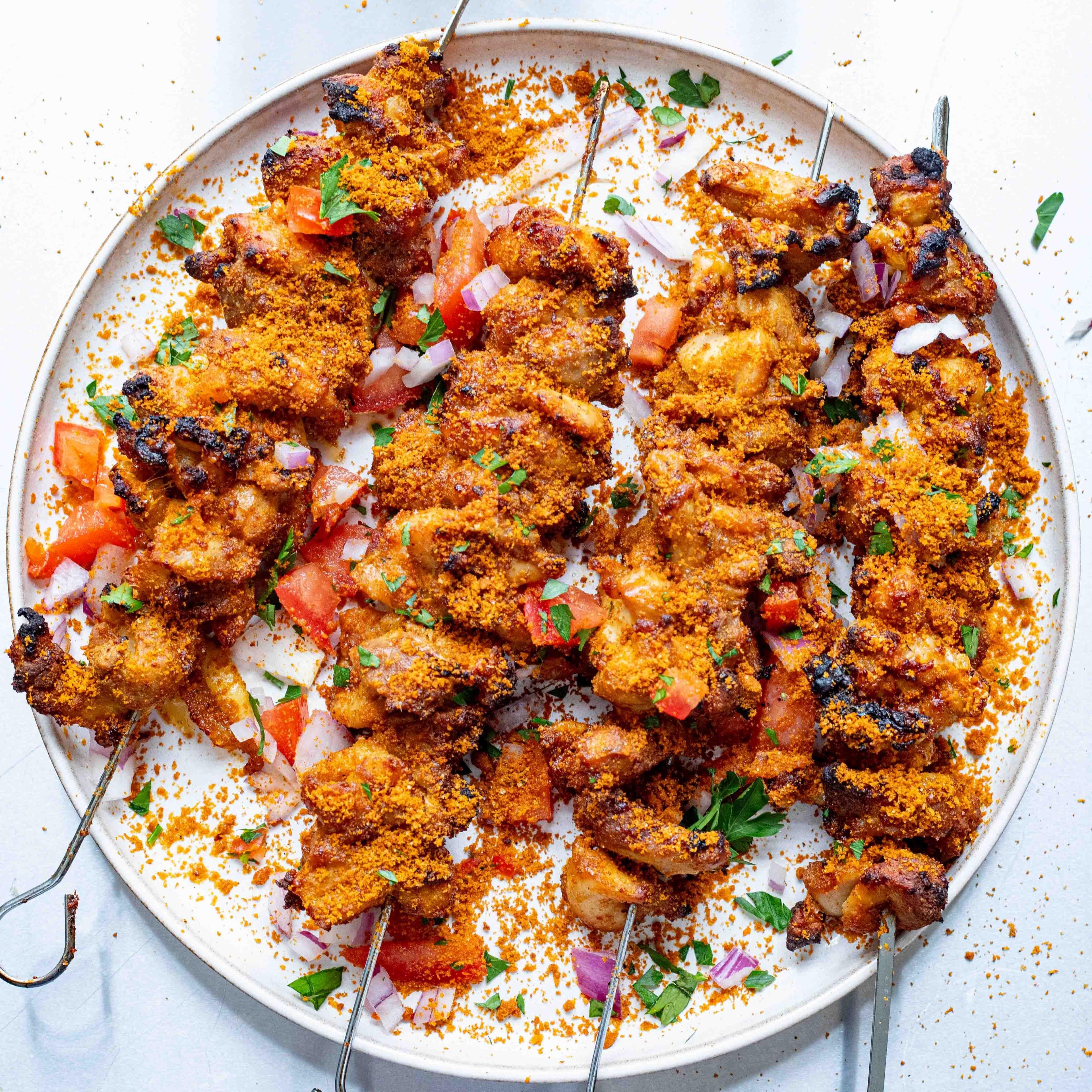 chicken suya skewers