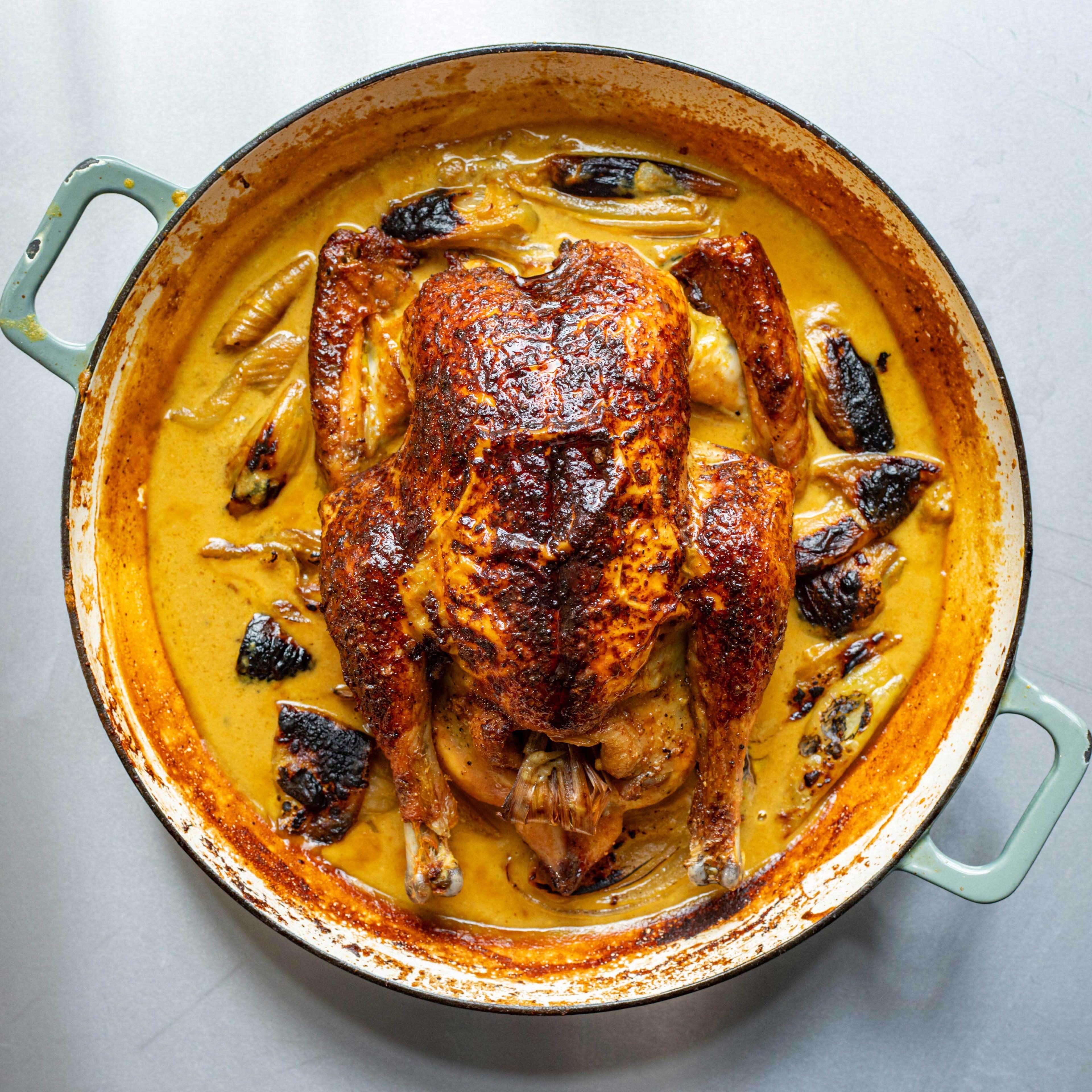 Slow Roasted Curried Coconut Chicken